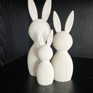 set van 3 design konijnen 20 cm hoog